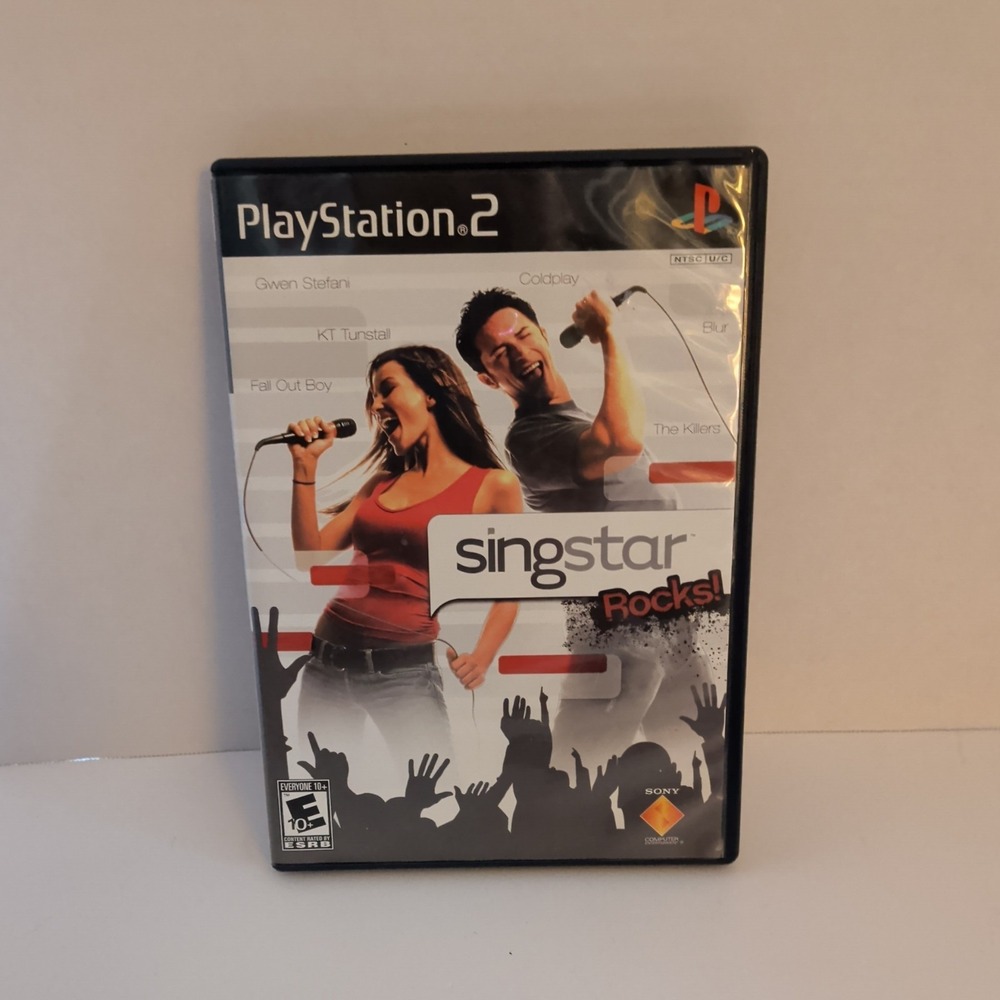 SingStar Rocks! Sony PlayStation 2 PS2 Game Complete CIB SCUS-97571 NTSC